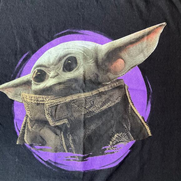 Star Wars Men’s Short Sleeve T-shirt size M, Black, Baby Yoda Grogu - Picture 5 of 7